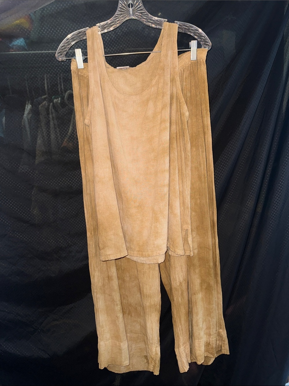 Oh My Gauze! Neutral Tan Sleeveless Top